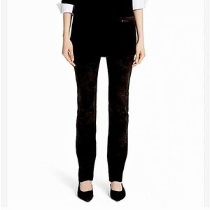 LAFAYETTE 148 Thompson Black Tonal Floral Jeans Straight Leg